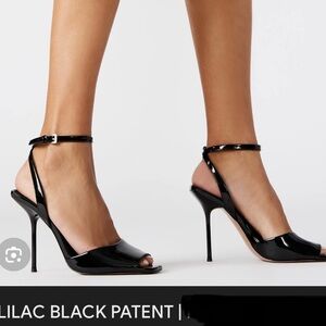 Steve Madden Lilac Black Patent Leather Heels